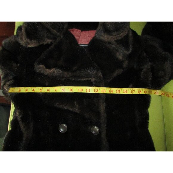 VINTAGE Faux Fur Long Winter Coat - Picture 15 of 16